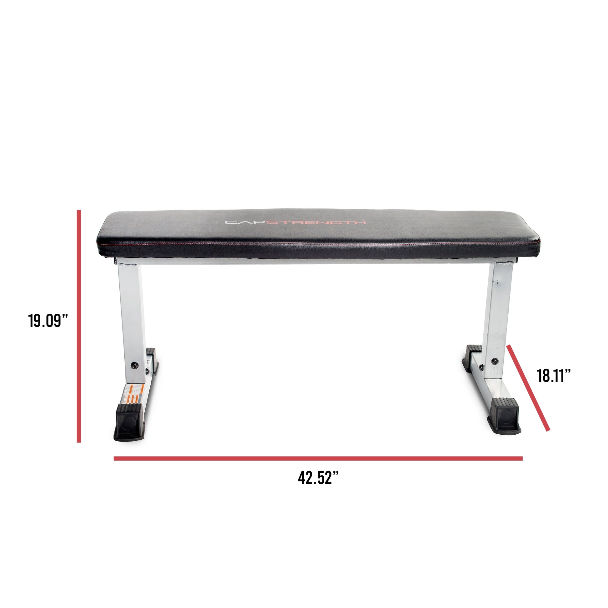 Strength Flat Utility Weight Bench (600 Lb Weight acity), White